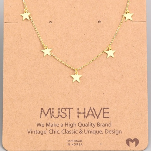 Felicias Jewelry - NEW Mini Star Charm Necklace Gold